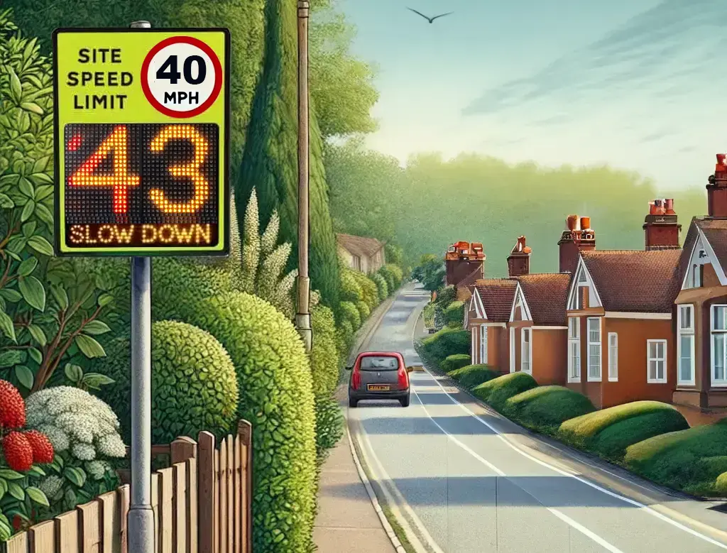 New 40mph Limit sign